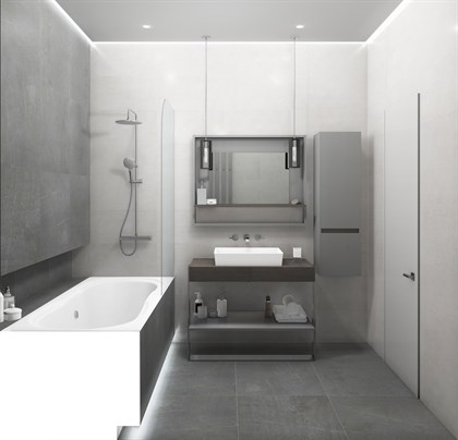 Керамогранит Vitra  Beton-X Светлый Лаппато Ректификат 30х60 - фото 110471