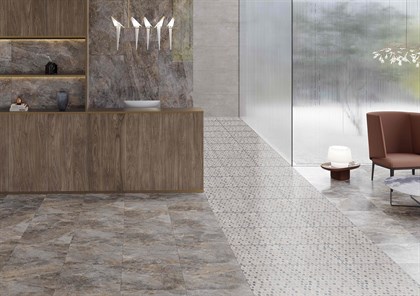 Керамогранит Vitra  Beton-X Темный Лаппато Ректификат 30х60 - фото 110493