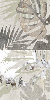 Декор Vitra Marble-Beton Цветочный Лаппато Ректификат 30х60 - фото 110537