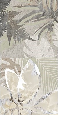 Декор Vitra Marble-Beton Цветочный Лаппато Ректификат 30х60 - фото 110539