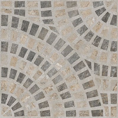 Декор Vitra  Marble-Beton Круговой Темный Лаппато Ректификат 60х60 - фото 110602