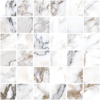 Мозаика Vitra  Marble-X Бреча Капрайа Белый Лаппато Ректификат (5х5) 30х30 - фото 110904