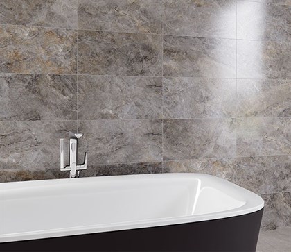 Мозаика Vitra  Marble-X Бреча Капрайа Белый Лаппато Ректификат (5х5) 30х30 - фото 110910