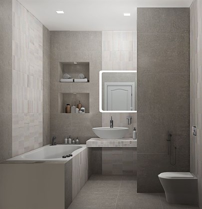 Керамогранит Vitra  Newcon серебристо-серый матовый 7РЕК 60х60 - фото 110970