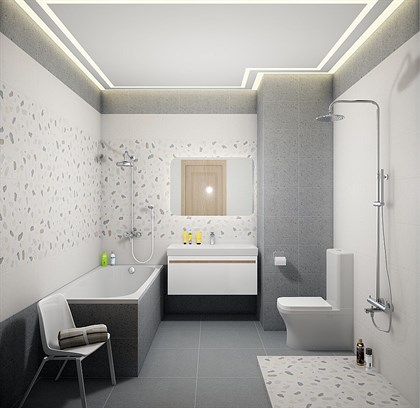 Керамогранит Vitra  Impression серый R9 7РЕК 30х60 - фото 111100