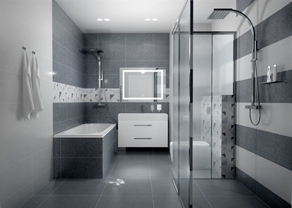 Керамогранит Vitra  Impression серый R9 7РЕК 30х60 - фото 111101