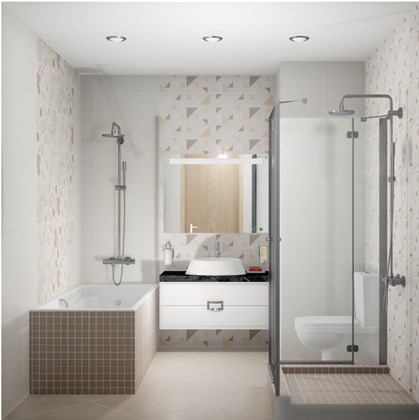 Мозаика Vitra  Impression Кирпичная кладка теплая гамма R9 7РЕК (7*14) 35,5х29 - фото 111200