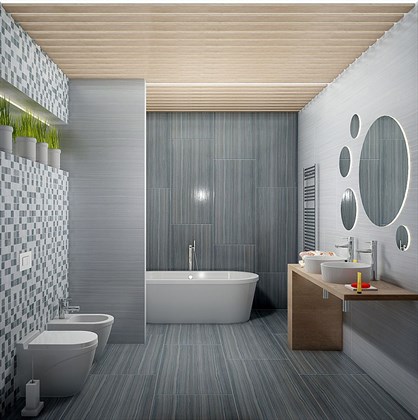 Мозаика Vitra  Serpe-Nuvola Мозаичный Микс холодная гамма 7ЛПРР (5*5) 30х30 - фото 111276