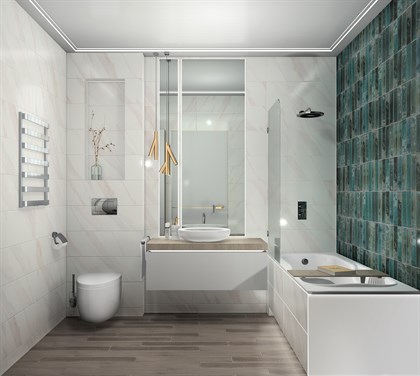 Керамогранит Marazzi  Lume Blue 6х24 - фото 112674