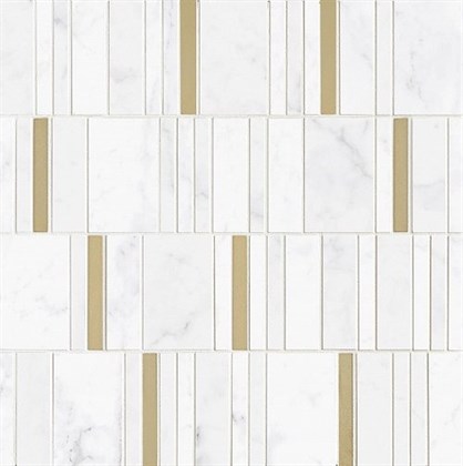 Мозаика Marazzi  Allmarble Wall Altissimo Mosaico Barcode Lux 40х40 - фото 113571