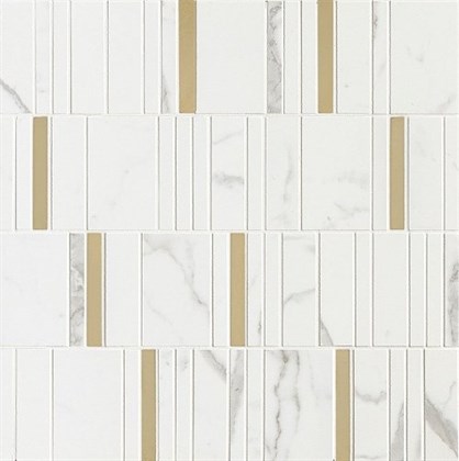 Мозаика Marazzi  Allmarble Wall Statuario Mosaico Barcode Lux 40х40 - фото 113597