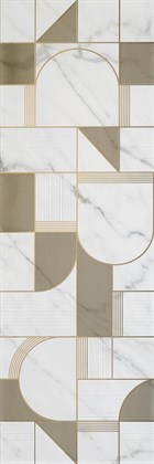 Декор Marazzi  Allmarble Wall Golden White Satin Decoro Club 40x120 - фото 113740