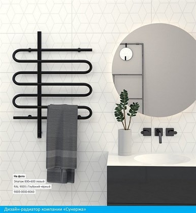 Полотенцесушитель электрический Сунержа Эпатаж 80 x 60 см, ТЭН слева/справа, хром - фото 114092