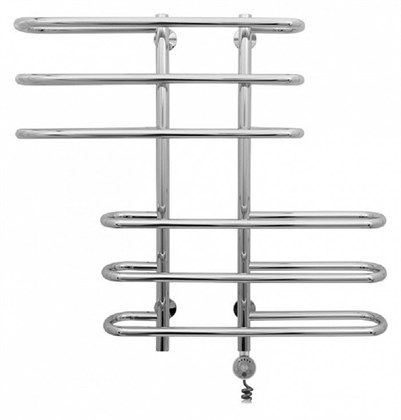 Полотенцесушитель электрический Сунержа Фурор 80 x 90 см, ТЭН слева/справа, хром - фото 114158