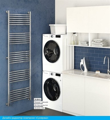 Полотенцесушитель водяной Сунержа Флюид+ 80 x 60 см, 00-0222-8060, хром - фото 114228