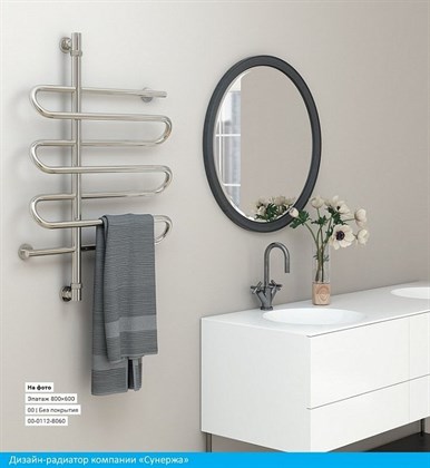 Полотенцесушитель водяной Сунержа Эпатаж 80 x 60 см, 00-0112-8060, хром - фото 114301
