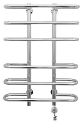 Полотенцесушитель электрический Сунержа Фурор 80 x 60 см, ТЭН слева/справа, хром - фото 114310