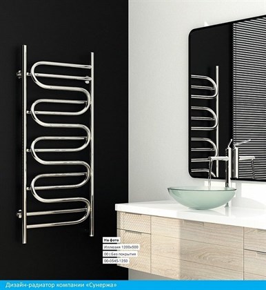 Полотенцесушитель электрический Сунержа Иллюзия 70 x 50 см, 00-0545-7050, ТЭН справа, хром - фото 114406