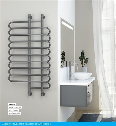 Полотенцесушитель водяной Сунержа Шарм 120 x 70 см, 00-0111-1270, хром - фото 114521
