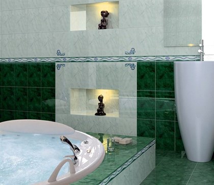 Плитка Нефрит-Керамика  Дворцовая зеленый 20х30 - фото 116244