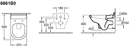 Унитаз подвесной Villeroy & Boch Hommage 6661B0R1 - фото 116363