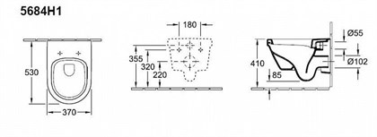 Унитаз подвесной Villeroy & Boch Omnia Architectura 5684 H101 alpin - фото 116381