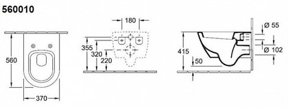 Унитаз подвесной Villeroy & Boch Subway 2.0 56001001 - фото 116386