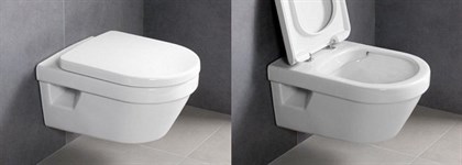 Унитаз подвесной Villeroy & Boch Architectura Plus 4687HR01 безободковый с микролифтом - фото 116400