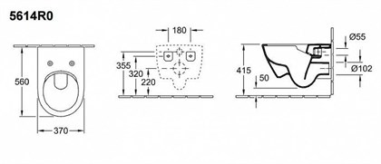 Унитаз подвесной Villeroy & Boch Subway 2.0 5614R5R1 - фото 116414