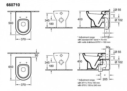 Унитаз приставной Villeroy & Boch Subway 660710R1 - фото 116434