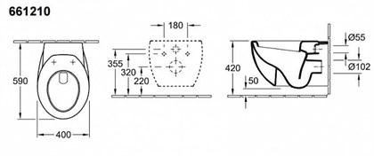 Унитаз подвесной Villeroy & Boch Aveo 661210R2 - фото 116446