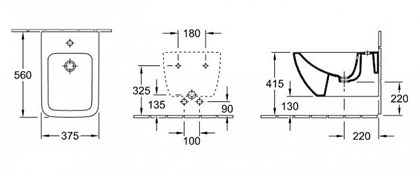Биде подвесное Villeroy & Boch Venticello 4411 00R1 alpin - фото 116485
