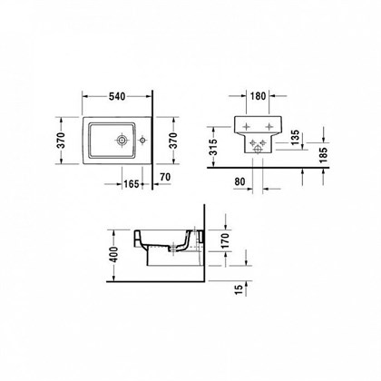Биде подвесное Villeroy & Boch O'Novo 5460 00 01 - фото 116489