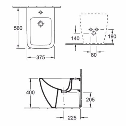Биде напольное Villeroy & Boch Venticello 4412 00R1 - фото 116501