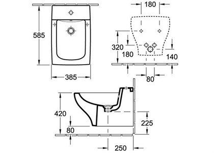 Биде подвесное Villeroy & Boch La Belle 5427 00 R2 - фото 116504