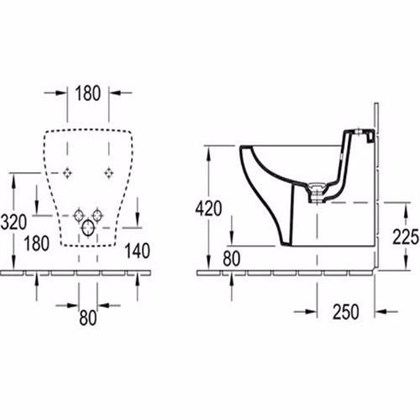 Биде подвесное Villeroy & Boch La Belle 5427 00R1 - фото 116506