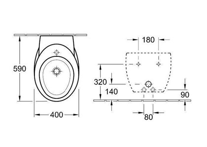 Биде подвесное Villeroy & Boch Aveo 7411 00R1 - фото 116509