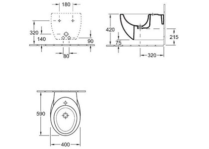 Биде подвесное Villeroy & Boch Aveo 7411 00R2 - фото 116515
