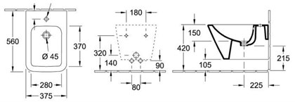Биде подвесное Villeroy & Boch Finion 446500R1 - фото 116519