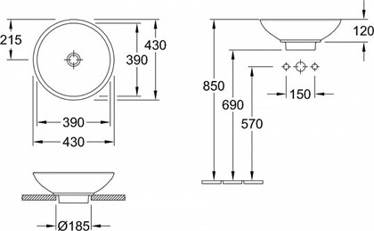 Раковина Villeroy & Boch Loop & Friends 51440001 - фото 116528