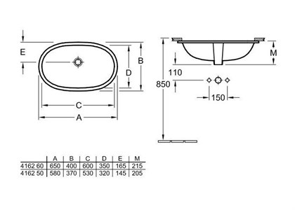 Раковина Villeroy & Boch O'Novo 4162 6001 - фото 116531