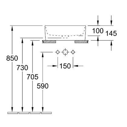 Раковина Villeroy&Boch Collaro 4A184001 40x40 см круглая без перелива - фото 116539