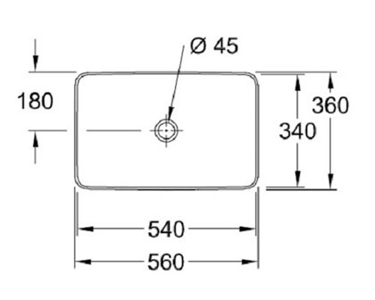Раковина Villeroy&Boch Collaro 4A205601 56x36 см прямоугольная без перелива - фото 116542