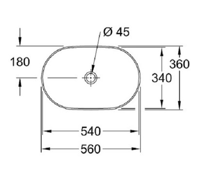 Раковина Villeroy&Boch Collaro 4A195601 56x36 см овальная без перелива - фото 116546