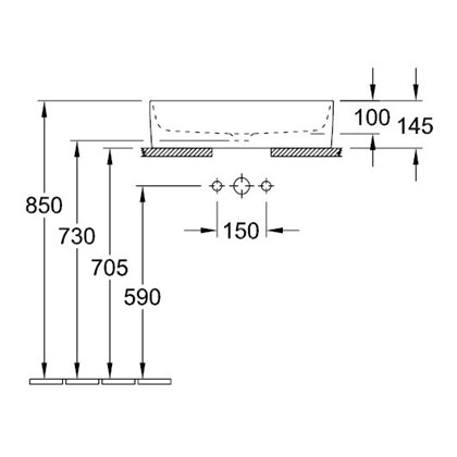 Раковина Villeroy&Boch Collaro 4A195601 56x36 см овальная без перелива - фото 116547