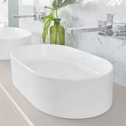Раковина Villeroy&Boch Collaro 4A195601 56x36 см овальная без перелива - фото 116548