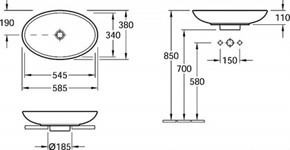 Раковина Villeroy & Boch Loop & Friends 51510001 - фото 116589