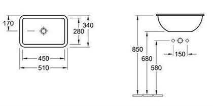 Раковина Villeroy & Boch Loop & Friends 61451001 - фото 116593