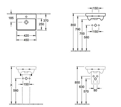 Раковина Villeroy & Boch Avento 735845R1 - фото 116611