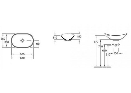 Раковина Villeroy & Boch My Nature 4110 60R1 - фото 116623